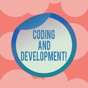 Writing note showing Coding And Development. Business photo showcasing To 库存插图
