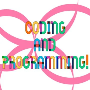 Writing note showing Coding And Programming. Business photo showcasing Design Stock Illustration