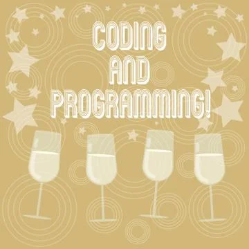 Writing note showing Coding And Programming. Business photo showcasing Design Stock Illustration