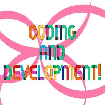 Writing note showing Coding And Development. Business photo showcasing To Stock Illustration
