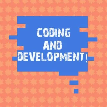 Writing note showing Coding And Development. Business photo showcasing To イラスト素材