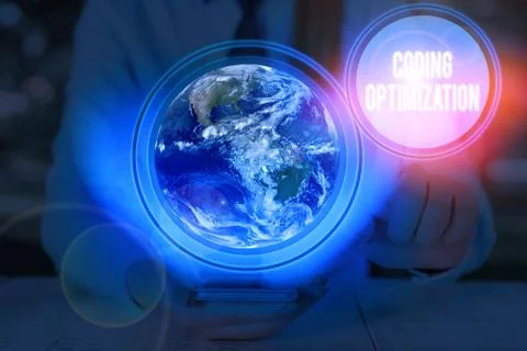 Writing note showing Coding Optimization. Business photo showcasing method of 写真素材