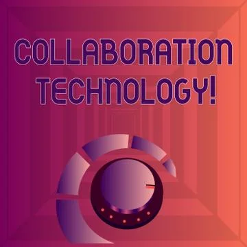 Writing note showing Collaboration Technology. Business photo showcasing join 스톡 일러스트