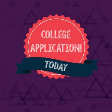 Writing note showing College Application. Business photo showcasing individuals Stock-Illustration