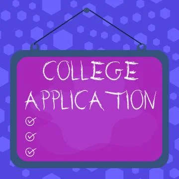 Writing note showing College Application. Business photo showcasing individuals Stock Illustration