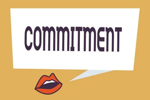 Writing note showing Commitment. Business photo showcasing Quality of being Stockillustratie