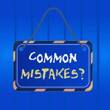 Writing note showing Common Mistakes Question. Business photo showcasing repeat Stock Illustration