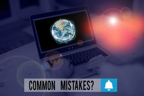 Writing note showing Common Mistakes question. Business photo showcasing repeat Stock Photos