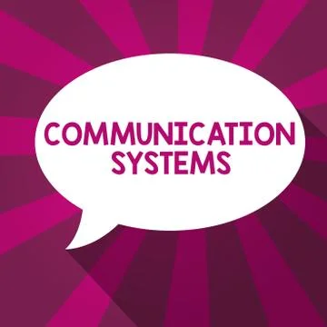 Writing note showing Communication Systems. Business photo showcasing Flow of Stock Illustration