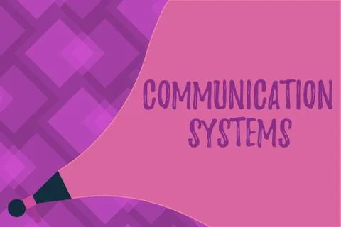 Writing note showing Communication Systems. Business photo showcasing Flow of Stock Illustration