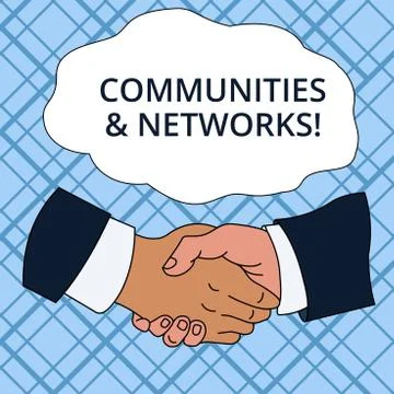 Writing note showing Communities And Networks. Business photo showcasing 스톡 일러스트