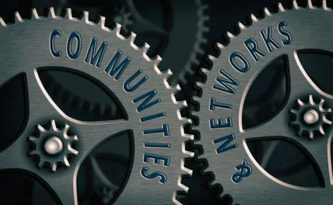 Writing note showing Communities And Networks. Business photo showcasing Illustrazione stock