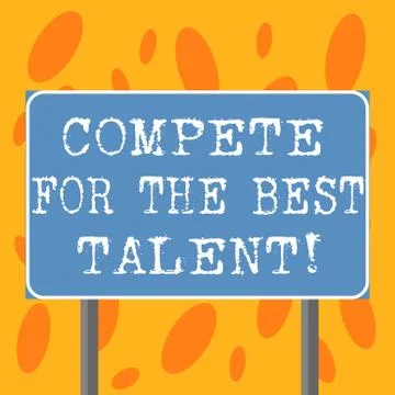 Writing note showing Compete For The Best Talent. Business photo showcasing Stock Illustration