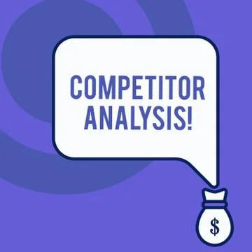 Writing note showing Competitor Analysis. Business photo showcasing Determine Illustrazione stock