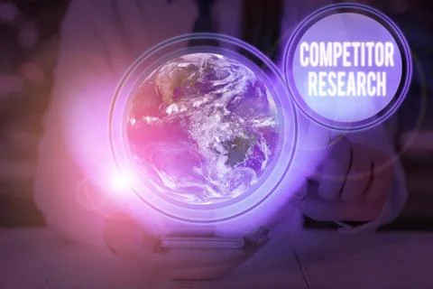 Writing note showing Competitor Research. Business photo showcasing collection Stock Photos