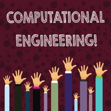 Writing note showing Computational Engineering. Business photo showcasing dev Stock Illustration