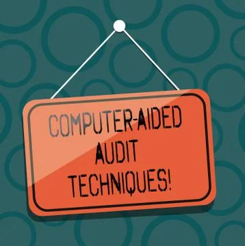 Writing note showing Computer Aided Audit Techniques. Business photo showcasing Stock Illustration