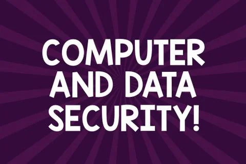Writing note showing Computer And Data Security. Business photo showcasing Stock Illustration