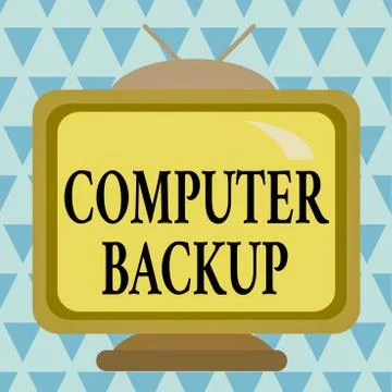 Writing note showing Computer Backup. Business photo showcasing the act of Illustrazione stock