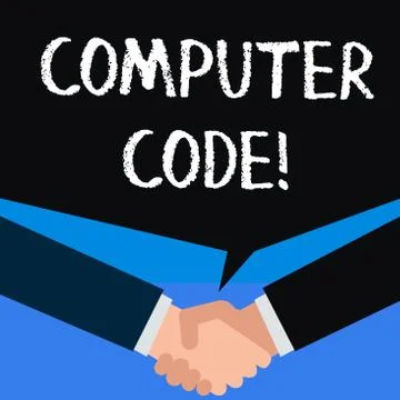 Writing note showing Computer Code. Business photo showcasing Set of Stock Illustration