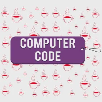 Writing note showing Computer Code. Business photo showcasing Set of Stock Illustration