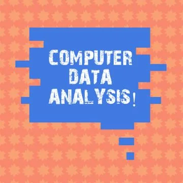 Writing note showing Computer Data Analysis. Business photo showcasing using Stock Illustration