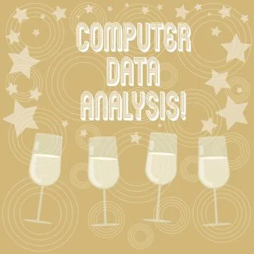 Writing note showing Computer Data Analysis. Business photo showcasing using Illustrazione stock