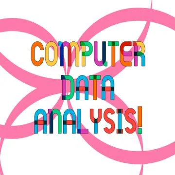 Writing note showing Computer Data Analysis. Business photo showcasing using イラスト素材