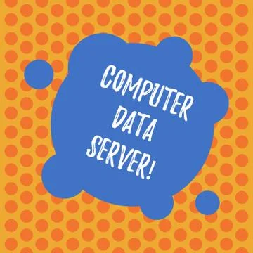 Writing note showing Computer Data Server. Business photo showcasing Computer 스톡 일러스트