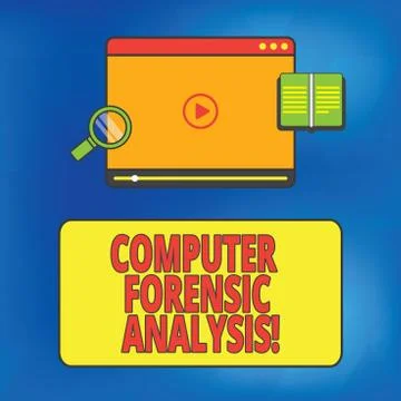 Writing note showing Computer Forensic Analysis. Business photo showcasing 스톡 일러스트