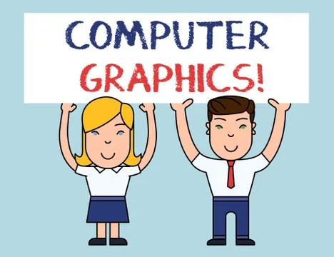Writing note showing Computer Graphics. Business photo showcasing visual repr Stock Illustration