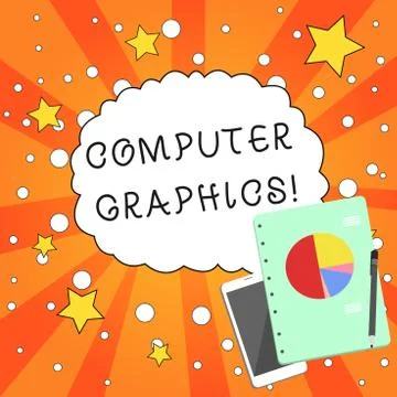 Writing note showing Computer Graphics. Business photo showcasing visual イラスト素材