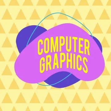 Writing note showing Computer Graphics. Business photo showcasing visual Stock Illustration