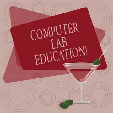 Writing note showing Computer Lab Education. Business photo showcasing Room or Stock Illustration