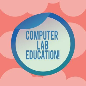 Writing note showing Computer Lab Education. Business photo showcasing Room or Stock Illustration