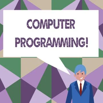 Writing note showing Computer Programming. Business photo showcasing process Stock Illustration