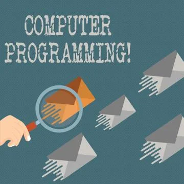 Writing note showing Computer Programming. Business photo showcasing process Stock Illustration