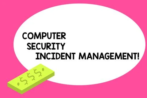 Writing note showing Computer Security Incident Management. Business photo Stock Illustration