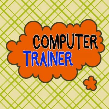 Writing note showing Computer Trainer. Business photo showcasing instruct and Stock Illustration