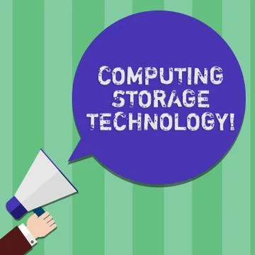 Writing note showing Computing Storage Technology. Business photo showcasing 스톡 일러스트