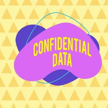 Writing note showing Confidential Data. Business photo showcasing information Stock Illustration