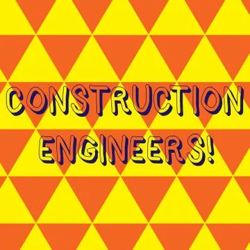 Writing note showing Construction Engineers. Business photo showcasing discip Stock Illustration