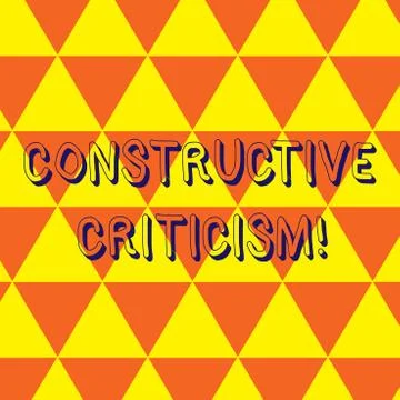 Writing note showing Constructive Criticism. Business photo showcasing proces Stock Illustration