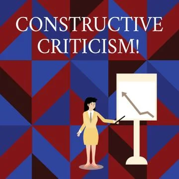 Writing note showing Constructive Criticism. Business photo showcasing proces Stock Illustration