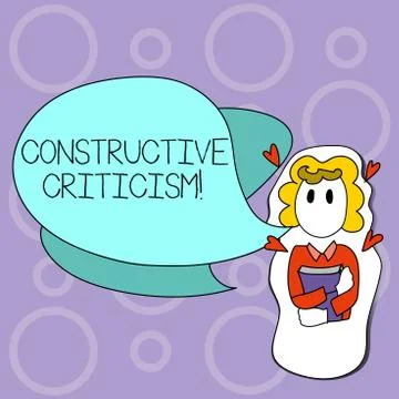 Writing note showing Constructive Criticism. Business photo showcasing proces Stock Illustration