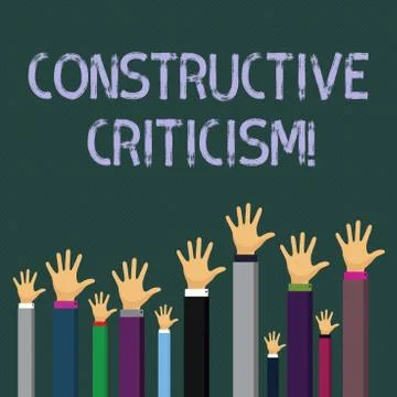 Writing note showing Constructive Criticism. Business photo showcasing proces Stock Illustration