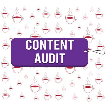 Writing note showing Content Audit. Business photo showcasing process of 스톡 일러스트