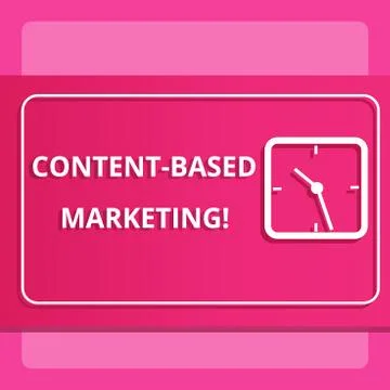 Writing note showing Content Based Marketing. Business photo showcasing Stock Illustration