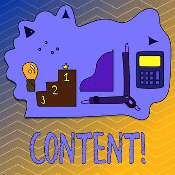 Writing note showing Content. Business photo showcasing Website containing Stock Illustration