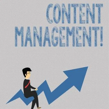 Writing note showing Content Management. Business photo showcasing programs used 스톡 일러스트
